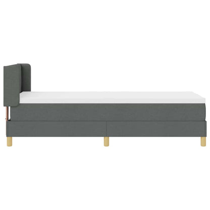 Letto a molle con cuscino Grigio scuro 200 x 80 cm Tessuto | homemem39