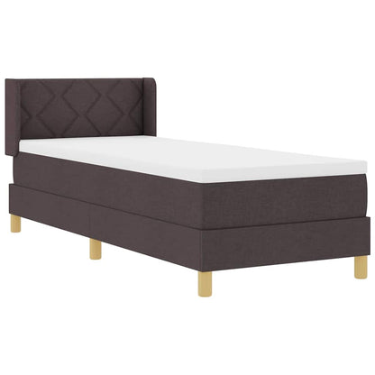Letto a molle con testiera Marrone Scuro 200 x 80 cm Tessuto | homemem39