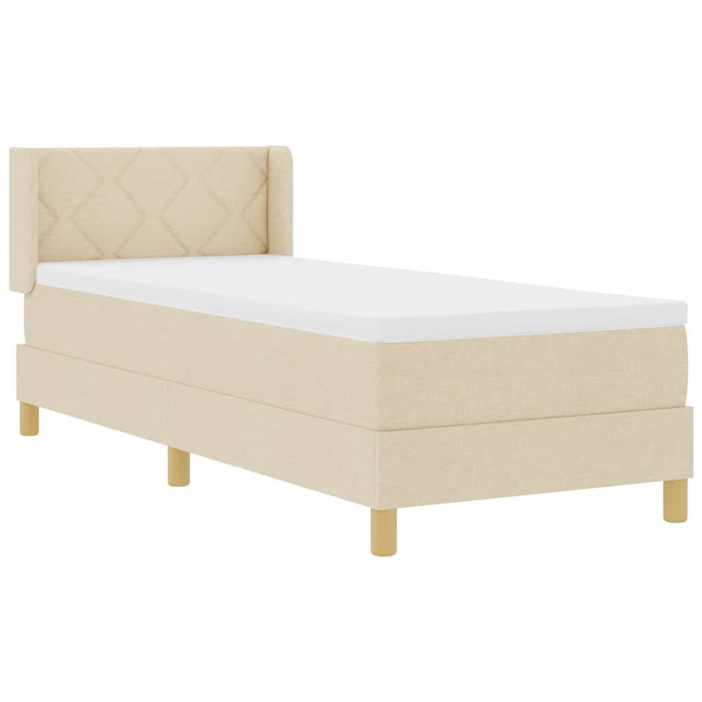 <strong>Letto a Molle< / strong> Crema 80 x 200 cm Tessuto - homemem39