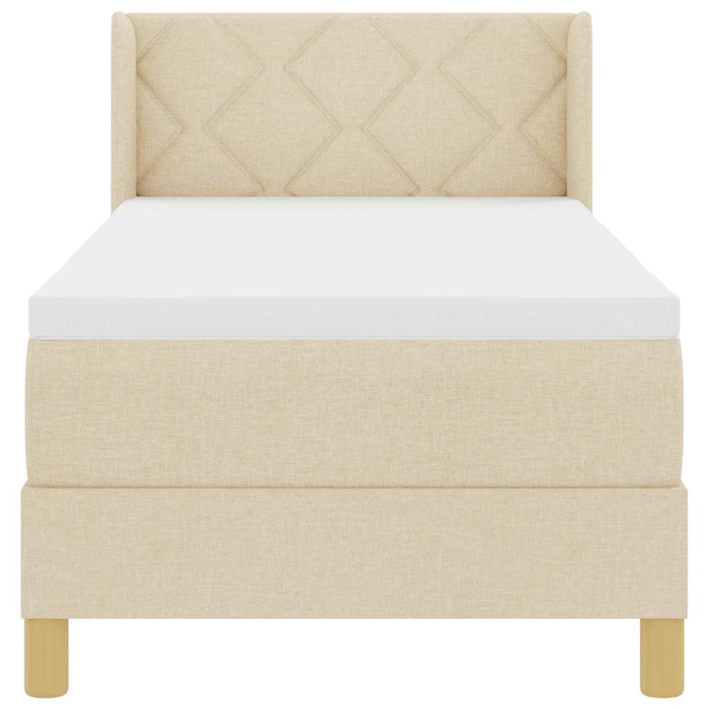 <strong>Letto a Molle< / strong> Crema 80 x 200 cm Tessuto - homemem39