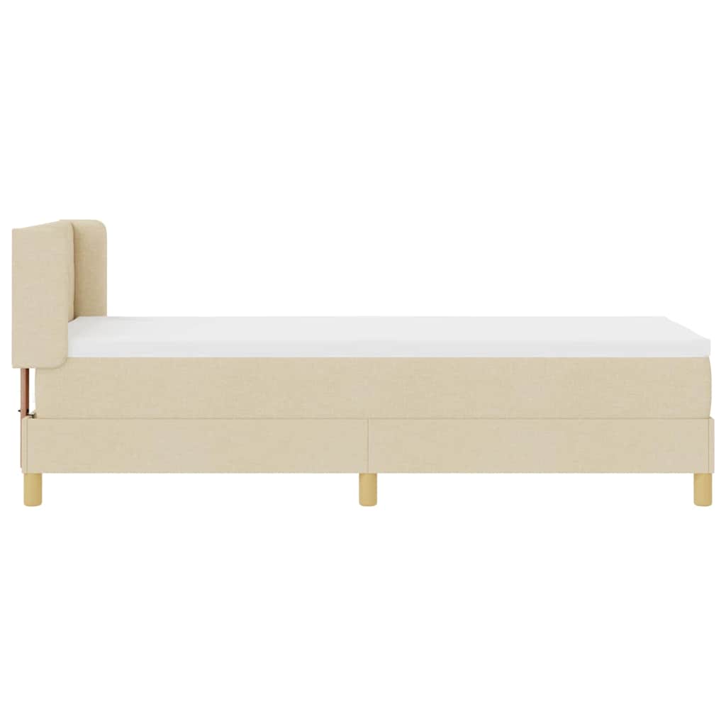 <strong>Letto a Molle< / strong> Crema 80 x 200 cm Tessuto - homemem39