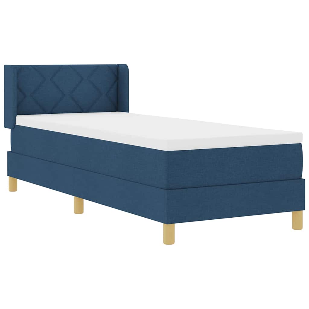 Letto a molle con testiera Blu 200 x 80 cm Tessuto | homemem39