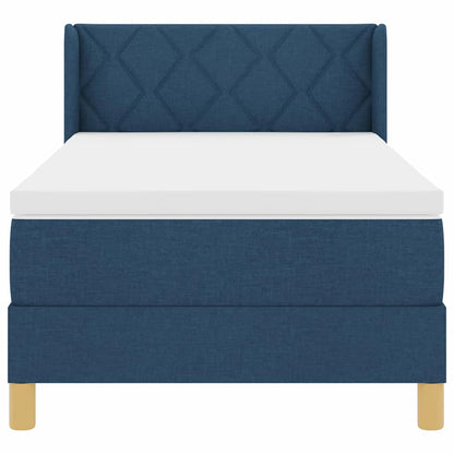 Letto a molle con testiera Blu 200 x 90 cm Tessuto | homemem39