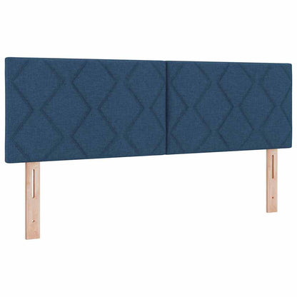 Letto a molle con cuscino con testiera Blu 200 x 140 cm Tessuto | homemem39