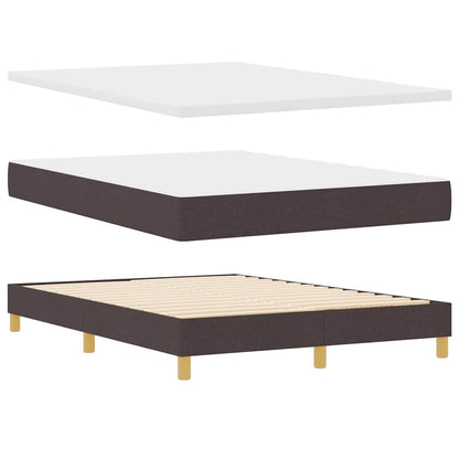 Letto a molle con testiera Marrone Scuro 200 x 160 cm Tessuto | homemem39