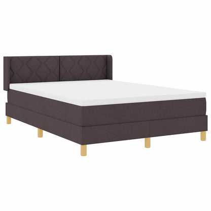 Letto a molle con testiera Marrone Scuro 200 x 160 cm Tessuto | homemem39