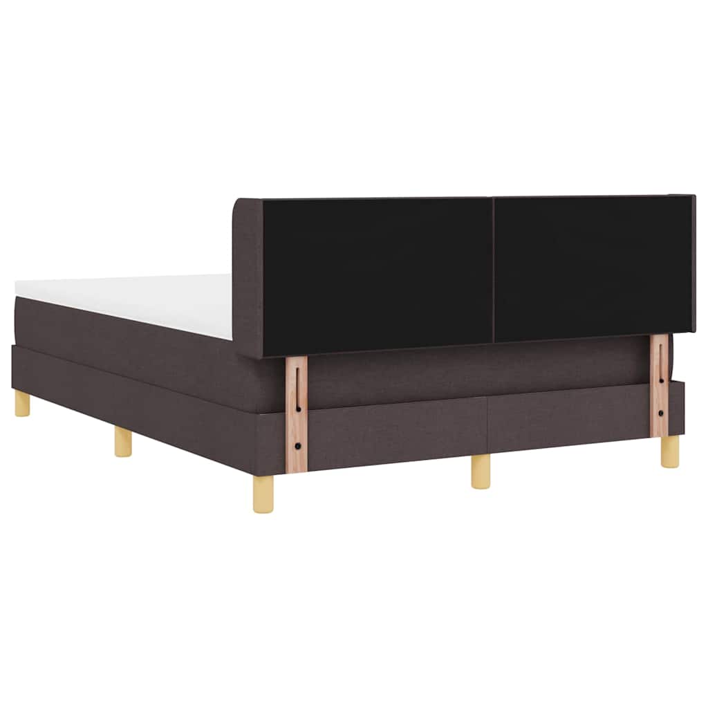 Letto a molle con testiera Marrone Scuro 200 x 160 cm Tessuto | homemem39