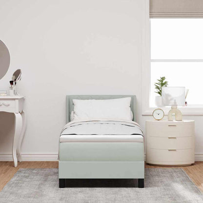 Letto a molle con testiera Grigio chiaro 200 x 80 cm Velluto | homemem39
