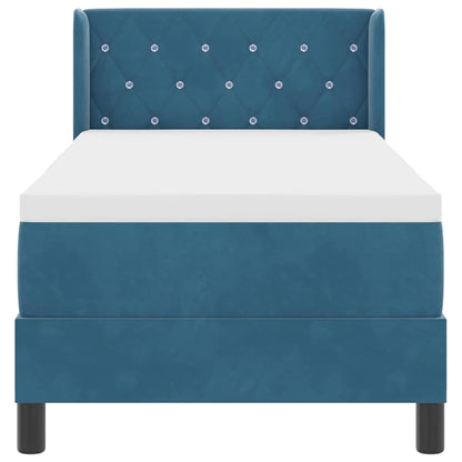 Letto a molle con testiera Blu Scuro 200 x 80 cm Velluto | homemem39