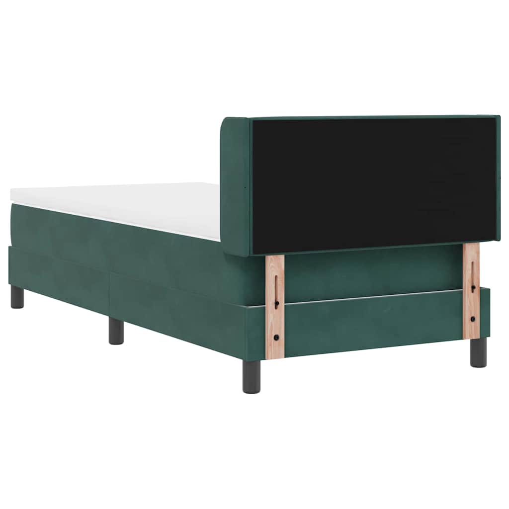 Letto a molle con testiera Verde Scuro 190 x 90 cm Velluto | homemem39