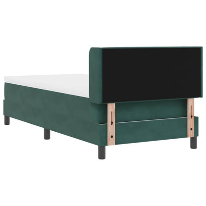 Letto a molle con testiera Verde Scuro 190 x 90 cm Velluto | homemem39
