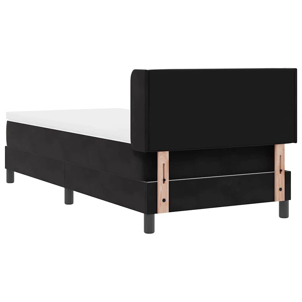 Letto a molle con testiera Nero 200 x 100 cm Velluto | homemem39