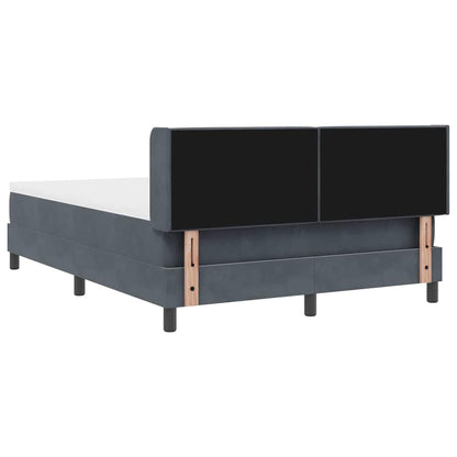 Letto a molle con testiera Grigio scuro 200 x 160 cm Velluto | homemem39