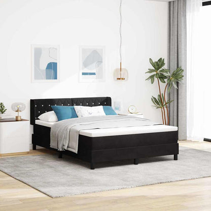 Letto a molle con testiera Nero 200 x 160 cm Velluto | homemem39