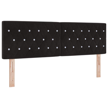 Letto a molle con testiera Nero 200 x 160 cm Velluto | homemem39