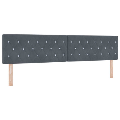 Letto Box Spring con Materasso Nero 100x200 cm in Velluto