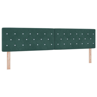 Letto a molle con testiera Verde Scuro 200 x 200 cm Velluto | homemem39