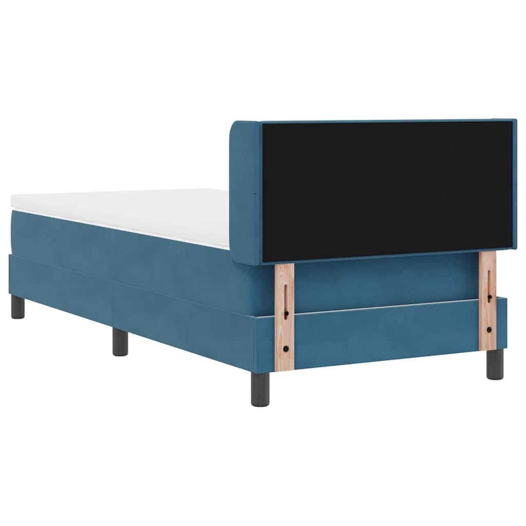 Letto a molle con testiera Blu Scuro 200 x 80 cm Velluto | homemem39