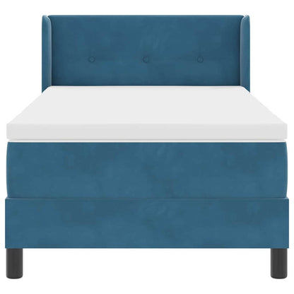 Letto a molle con testiera Blu Scuro 200 x 80 cm Velluto | homemem39