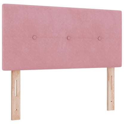 Letto a molle con testiera Rosa 190 x 90 cm Velluto | homemem39