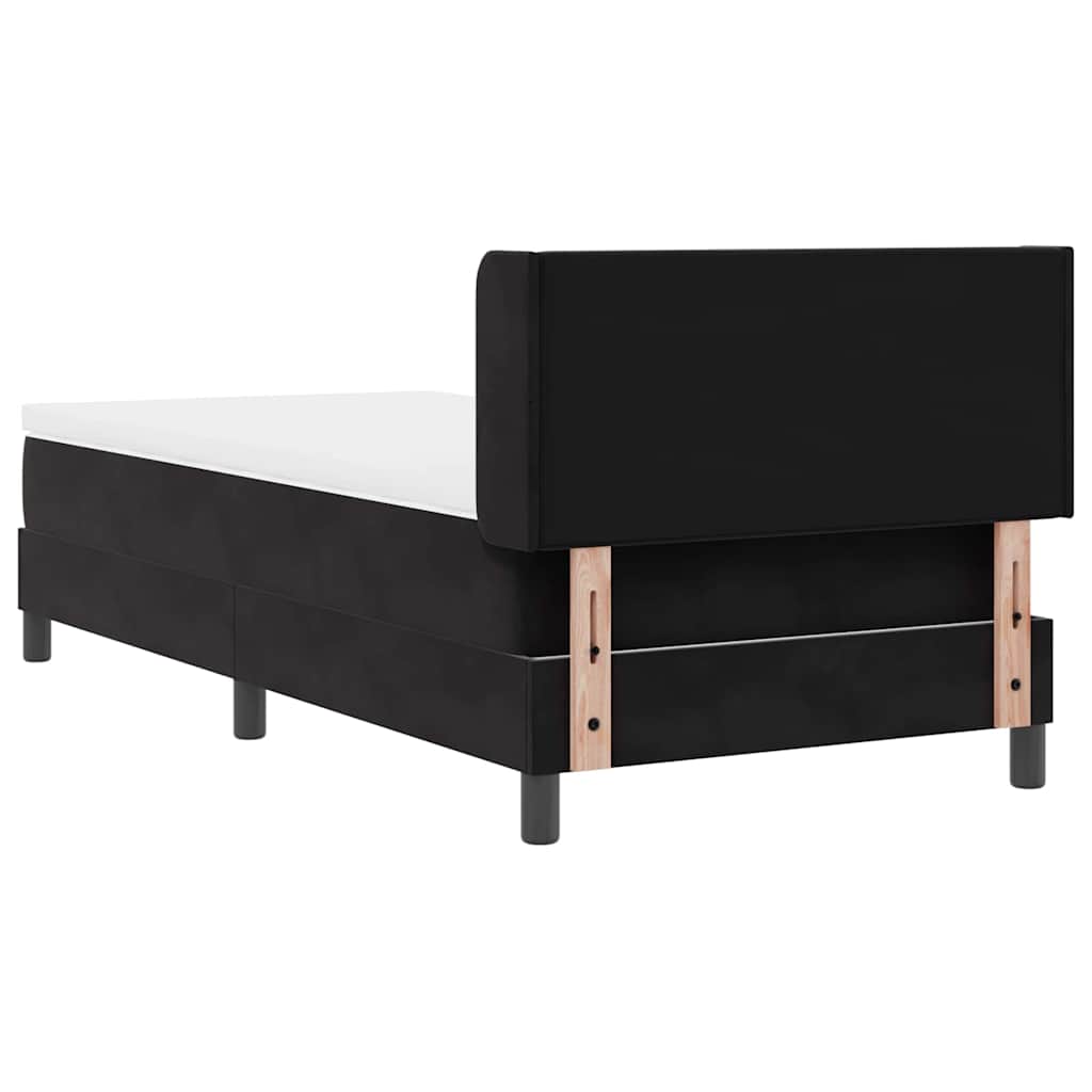 Letto a molle con testiera Nero 200 x 100 cm Velluto | homemem39