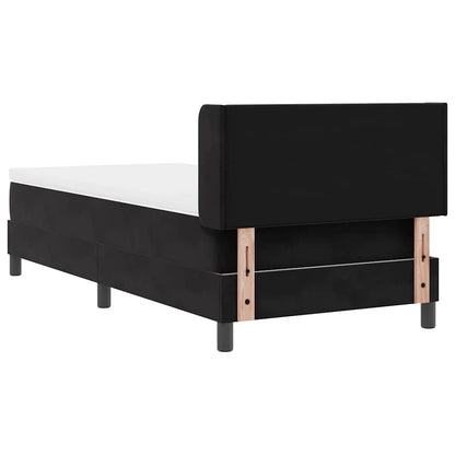 Letto a molle con testiera Nero 200 x 100 cm Velluto | homemem39