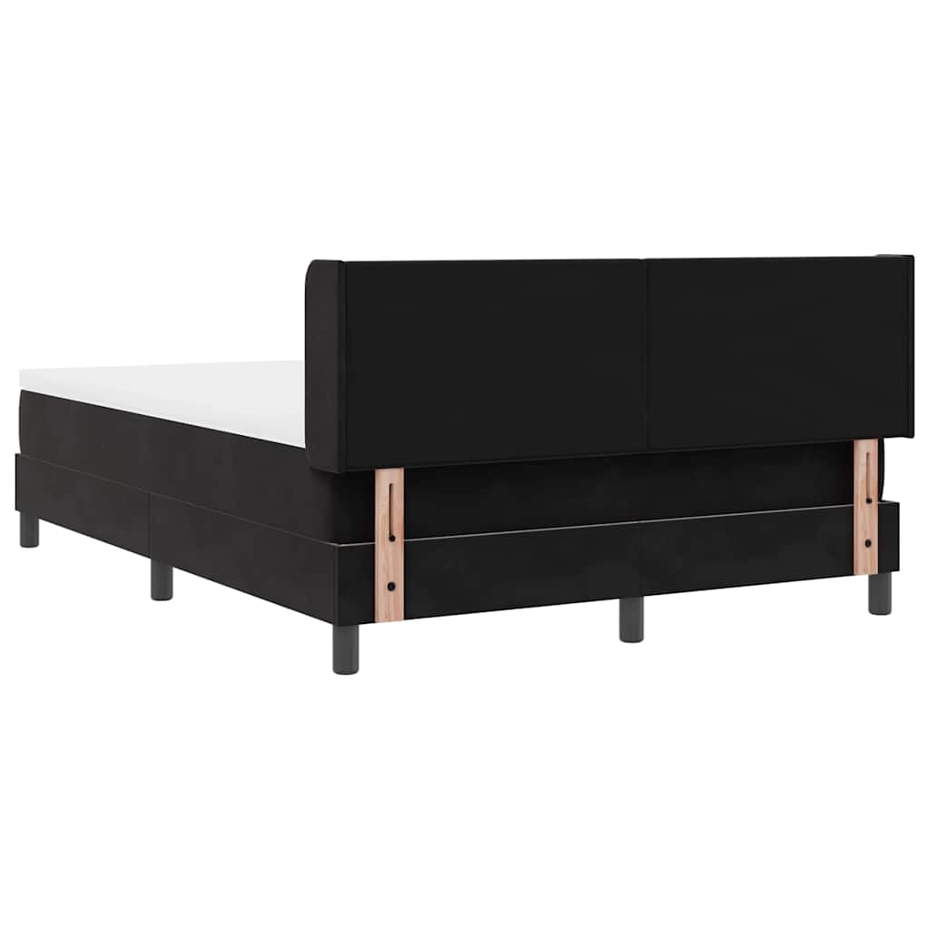 Letto a molle con testiera Nero 190 x 140 cm Velluto | homemem39