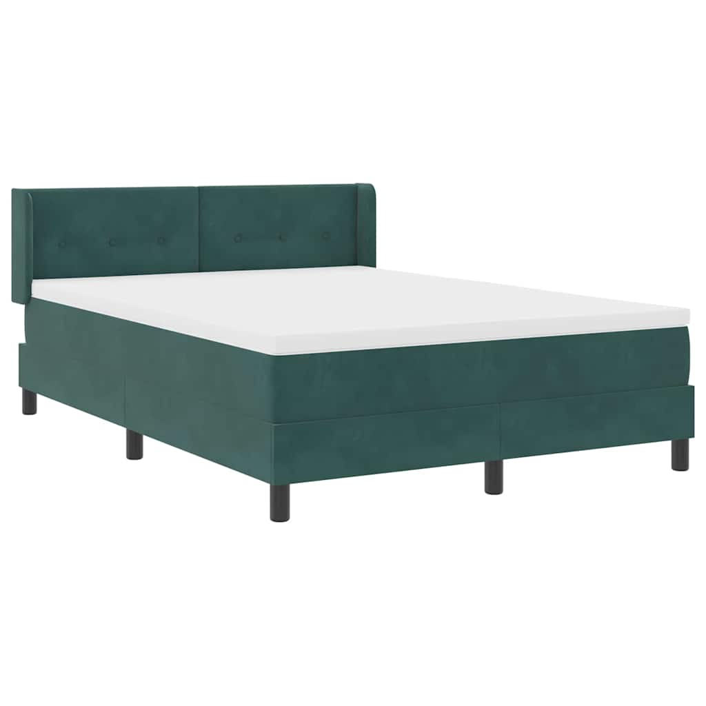 Letto a molle con testiera Verde Scuro 200 x 160 cm Velluto | homemem39