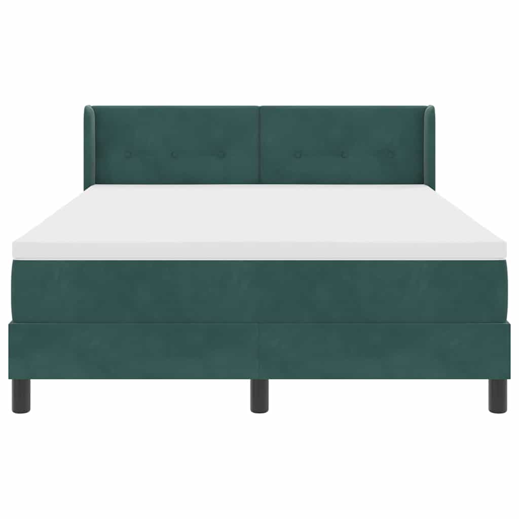 Letto a molle con testiera Verde Scuro 200 x 160 cm Velluto | homemem39