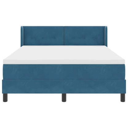 Letto a molle con testiera Blu Scuro 200 x 160 cm Velluto | homemem39