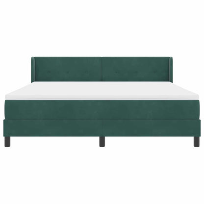 Letto a molle con testiera Verde Scuro 200 x 180 cm Velluto | homemem39