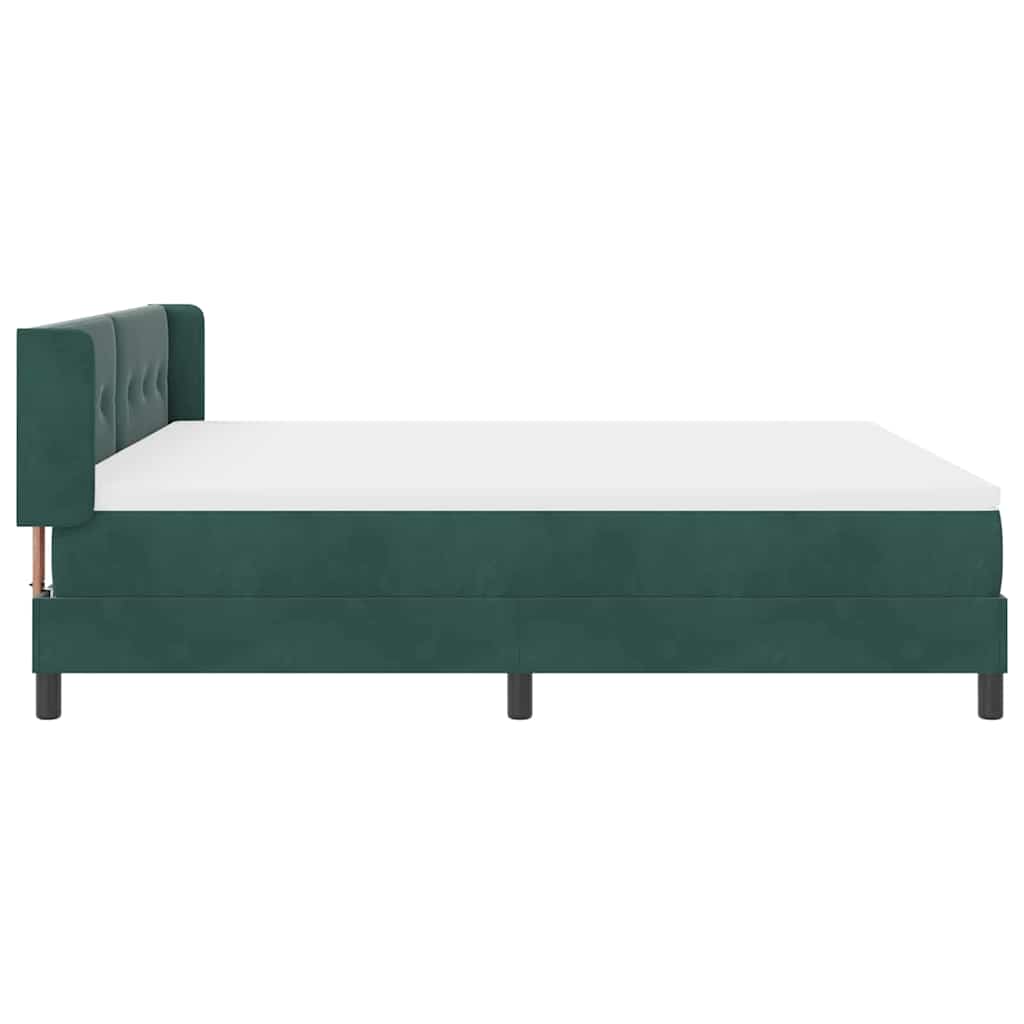 Letto a molle con testiera Verde Scuro 200 x 180 cm Velluto | homemem39