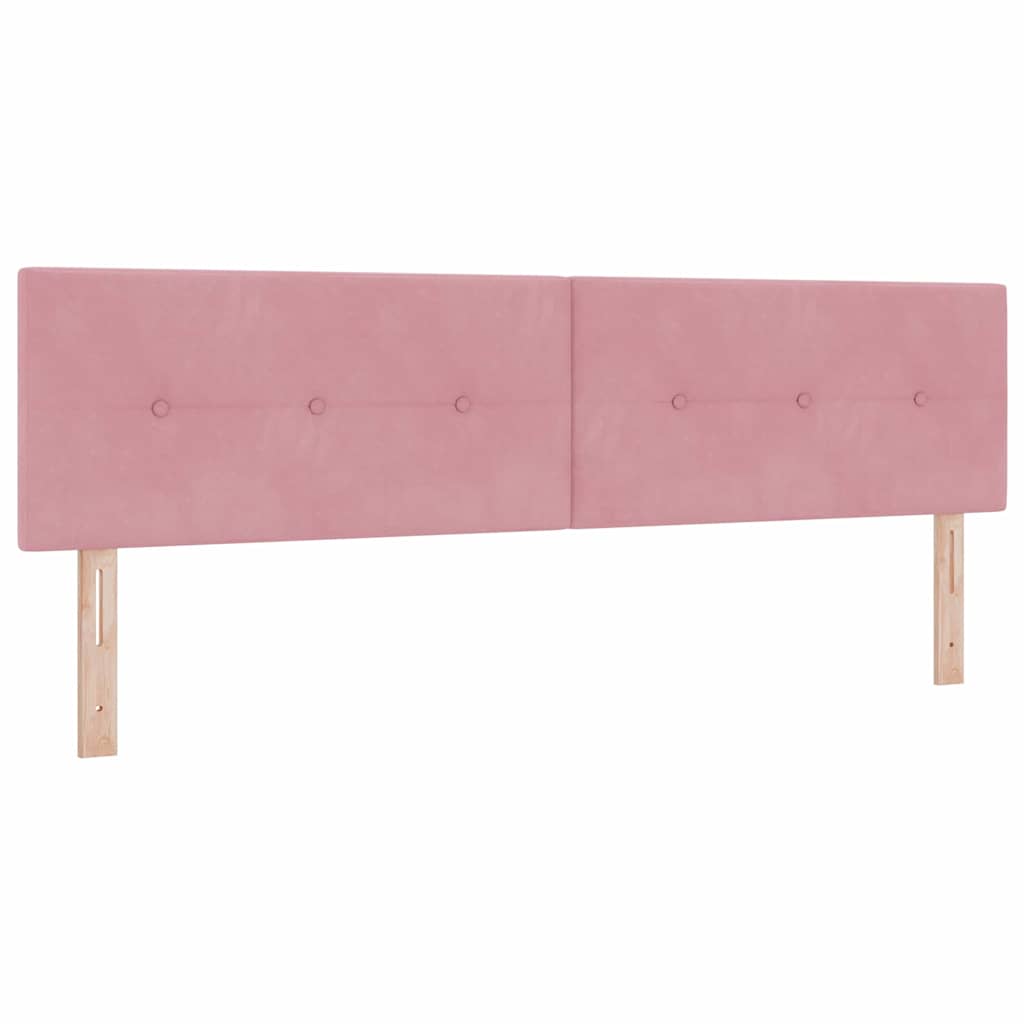 Letto a molle con testiera Rosa 200 x 180 cm Velluto | homemem39