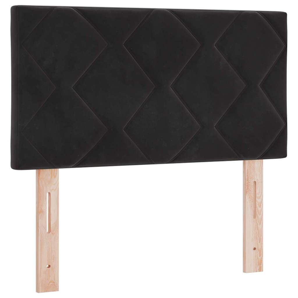Letto a molle con testiera Nero 200 x 80 cm Velluto | homemem39