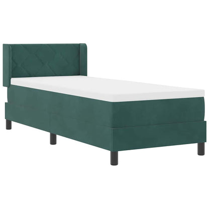 Letto a molle con testiera Verde Scuro 200 x 80 cm Velluto | homemem39