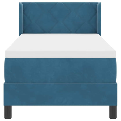 Letto a molle con testiera Blu Scuro 200 x 80 cm Velluto | homemem39