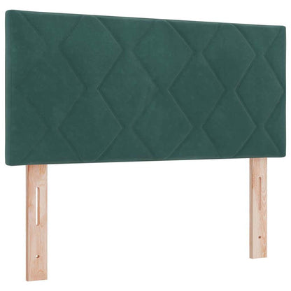 Letto a molle con materasso Verde Scuro 190 x 90 cm Poliestere
