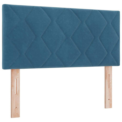 Letto a molle con testiera Blu Scuro 190 x 90 cm Velluto | homemem39