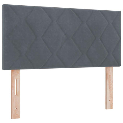 Letto a molle con testiera Grigio scuro 200 x 90 cm Velluto | homemem39