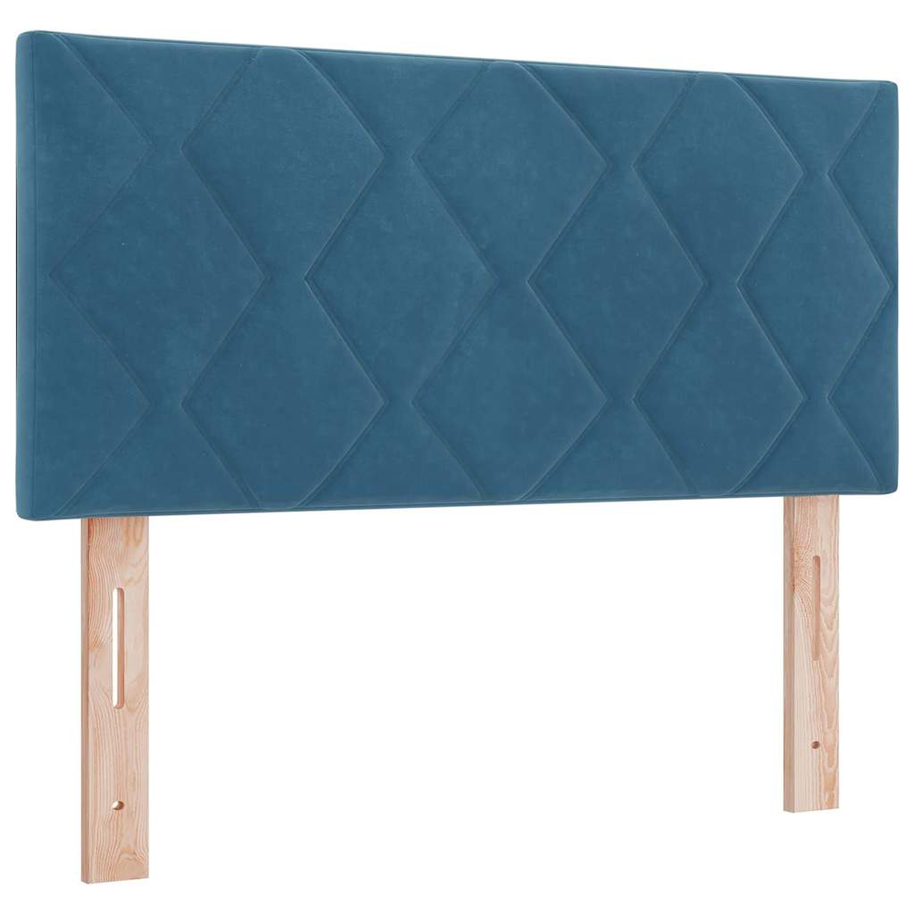 Letto a molle con testiera Blu Scuro 200 x 100 cm Velluto | homemem39