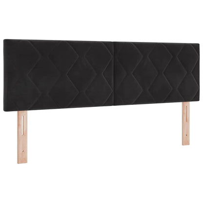Letto a molle con testiera Nero 190 x 140 cm Velluto | homemem39