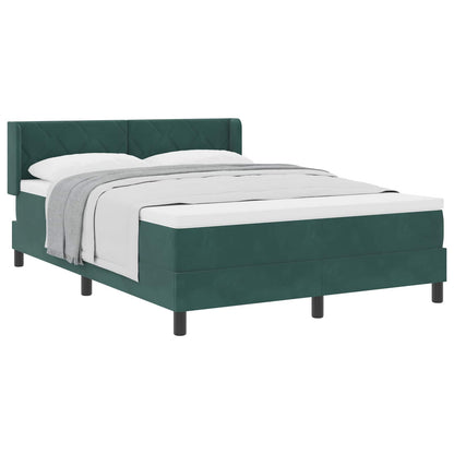 Letto a molle con testiera Verde Scuro 190 x 140 cm Velluto | homemem39