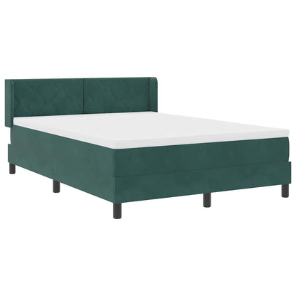 Letto a molle con testiera Verde Scuro 190 x 140 cm Velluto | homemem39