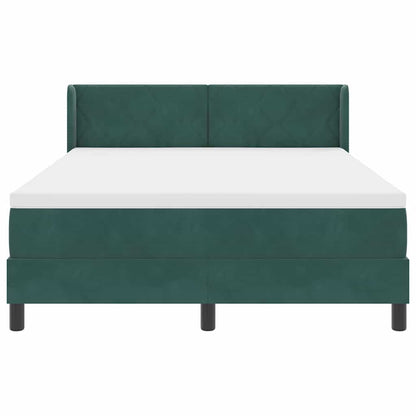 Letto a molle con testiera Verde Scuro 190 x 140 cm Velluto | homemem39