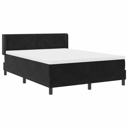 Letto a molle con testiera Nero 200 x 140 cm Velluto | homemem39