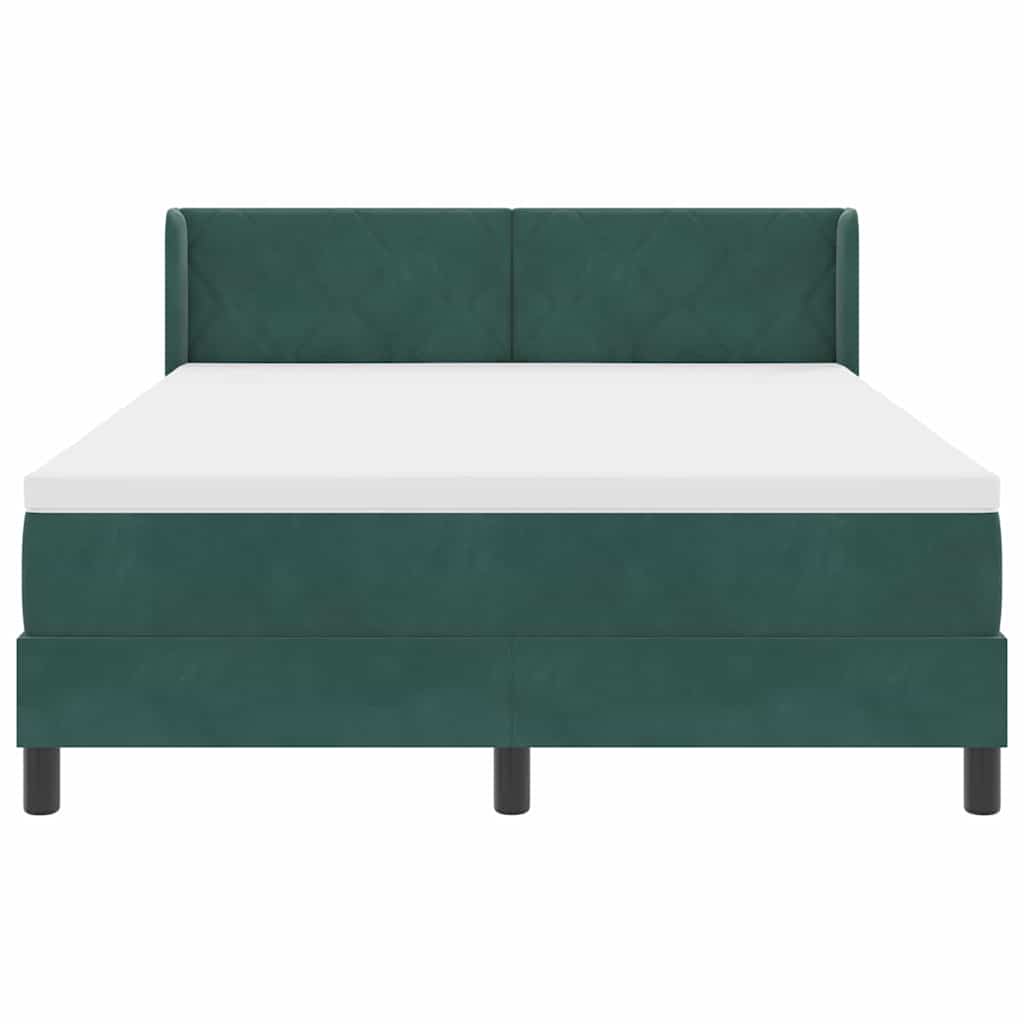 Letto a molle con testiera Verde Scuro 200 x 160 cm Velluto | homemem39