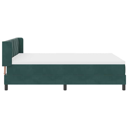 Letto a molle con testiera Verde Scuro 200 x 160 cm Velluto | homemem39