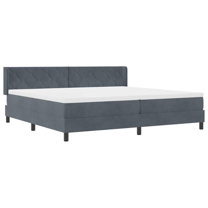Letto Box Spring con Materasso Nero 100x200 cm in Velluto