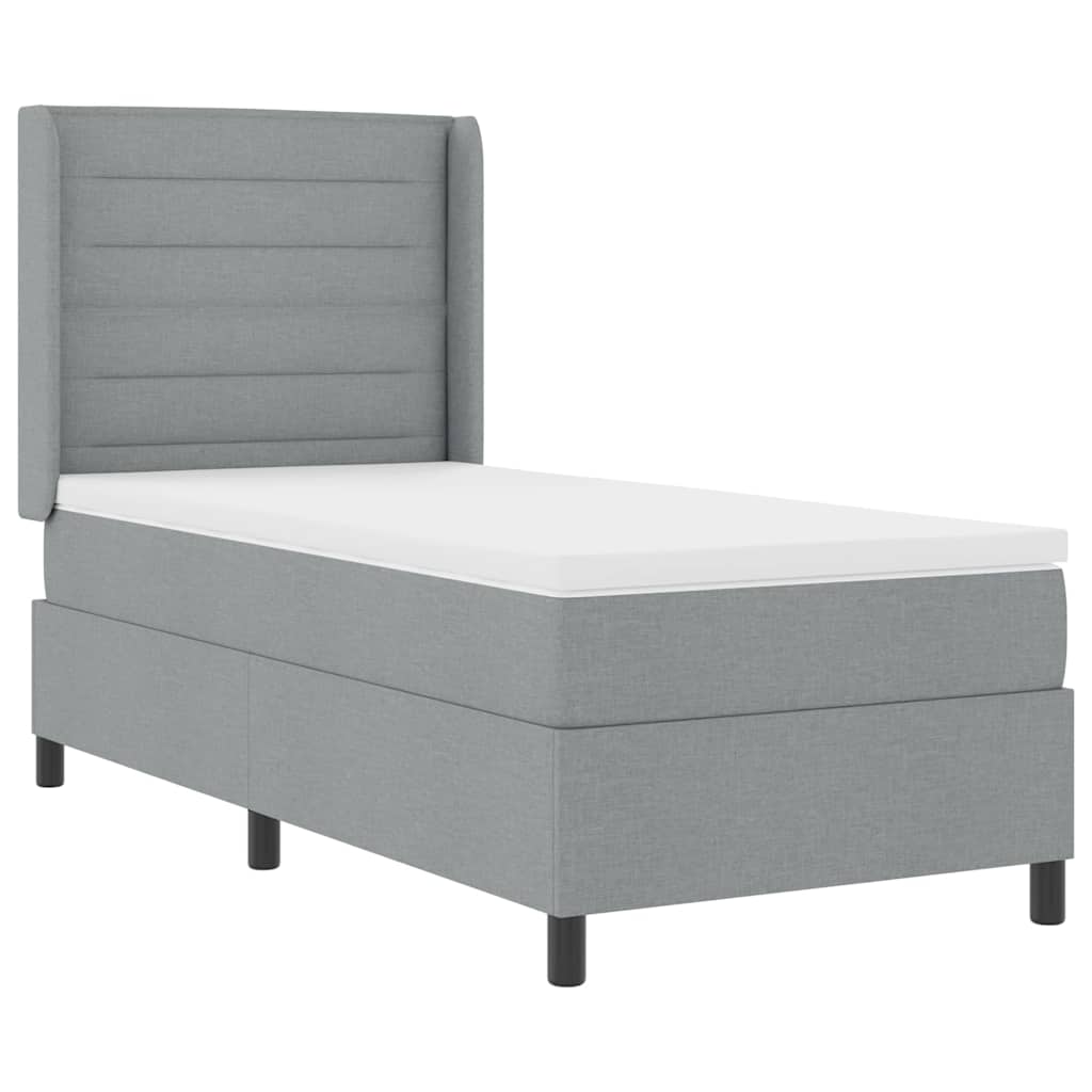 Letto a molle con materasso Grigio chiaro 200 x 80 cm Tessuto | homemem39