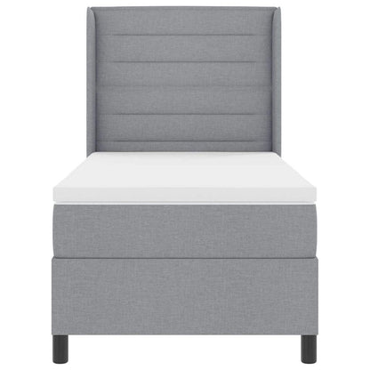 Letto a molle con materasso Grigio chiaro 200 x 100 cm Tessuto | homemem39